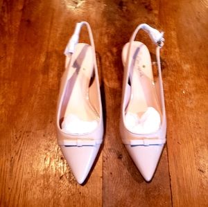 New Kate Spade Antibes Pale Vellum slingback flats